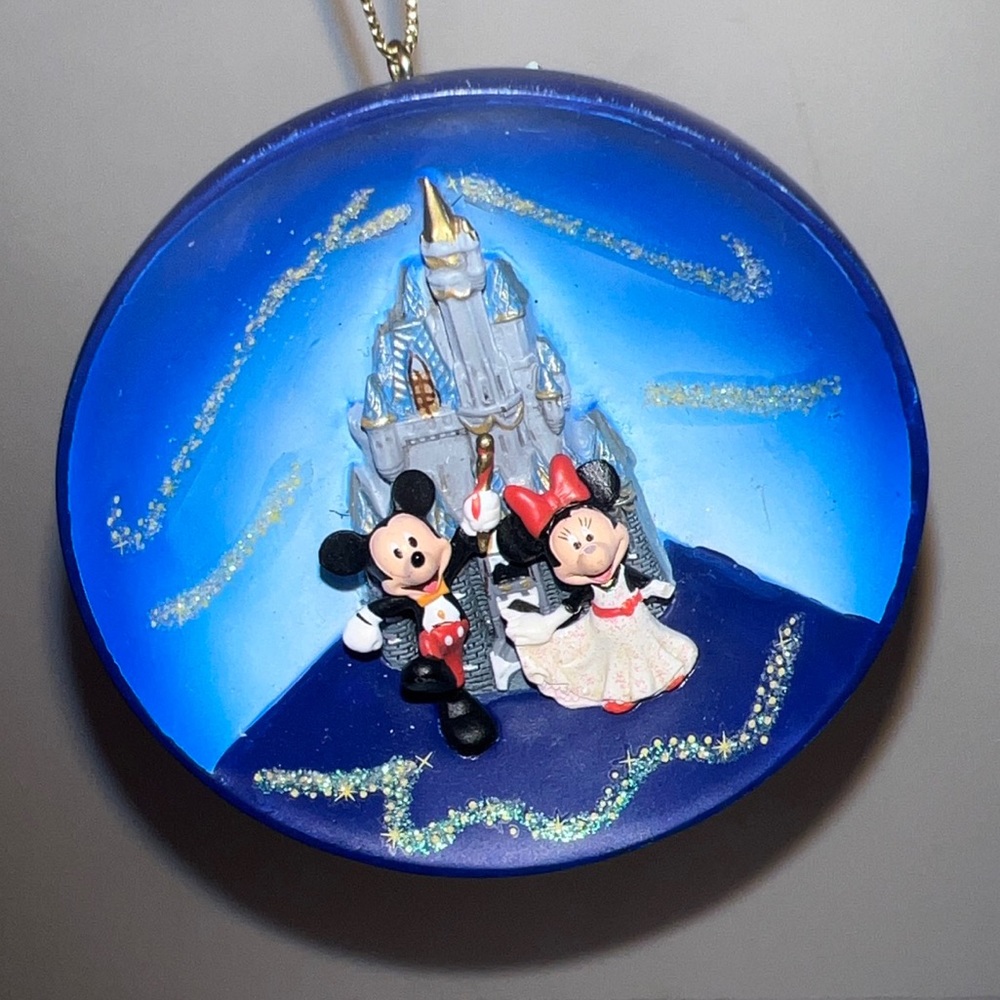 Walt Disney World Christmas Tree Ball Ornament Mickey Mouse Minnie & Tinkerbell